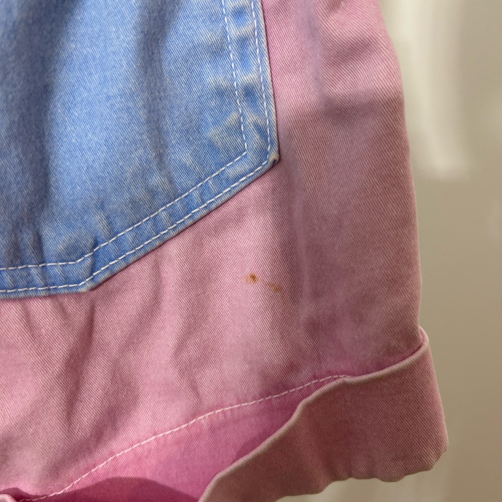 AMERICAN APPAREL Pastel Denim Shorts Vintage Y2K Waist 26/27 - Picture 6 of 10